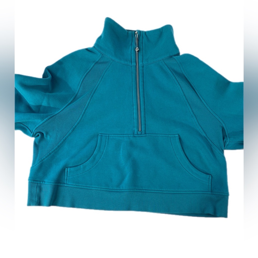 Lululemon Scuba Oversized Funnel Neck Half-Zip M/L Oceanic - Picture 3 of 11